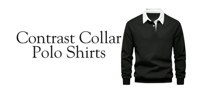Contrast Collar Polo Shirts