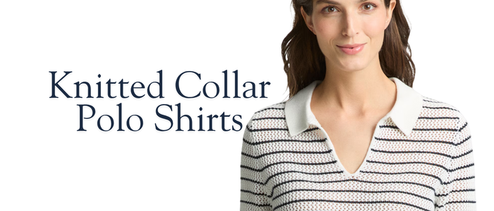 Knitted Collar Polo Shirts