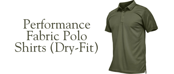 Performance Fabric Polo Shirts (Dry-Fit)