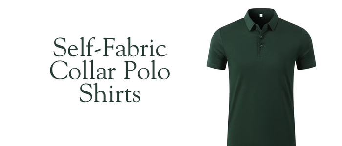 Self-Fabric Collar Polo Shirts